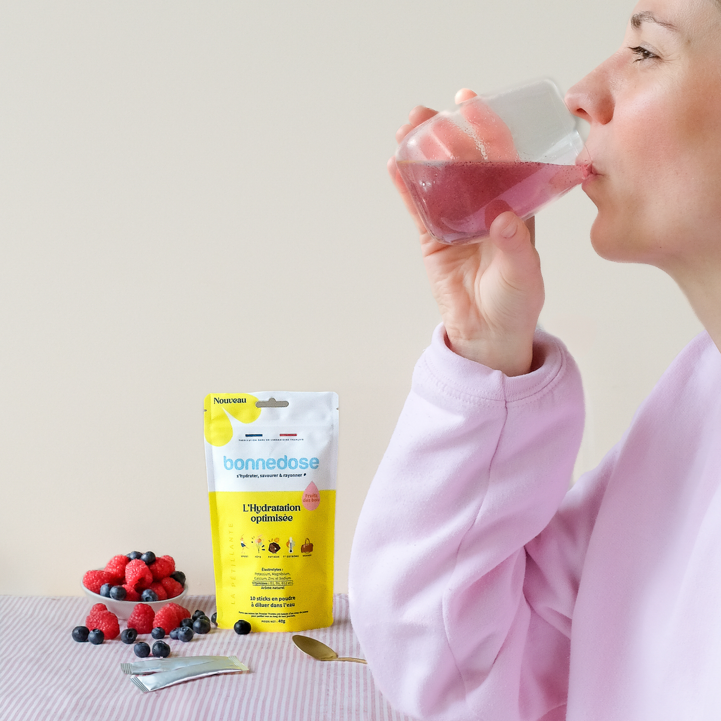 Saveur Fruits des bois - Electrolytes et vitamines (10 sticks)