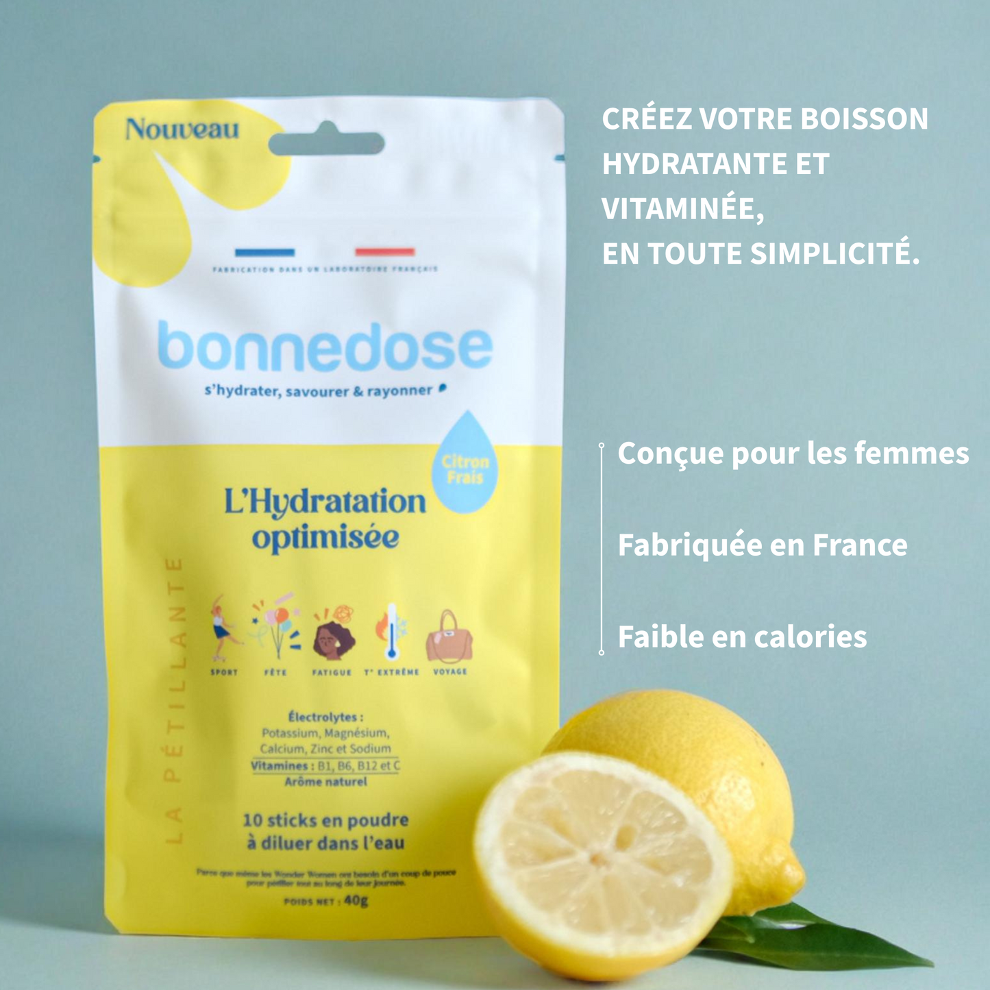 Pack découverte citron frais - Electrolytes et vitamines