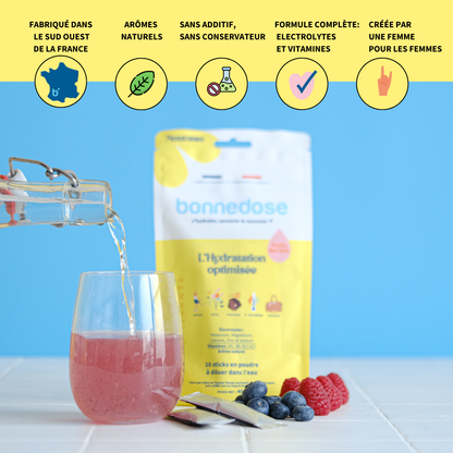 Saveur Fruits des bois - Electrolytes et vitamines (10 sticks)